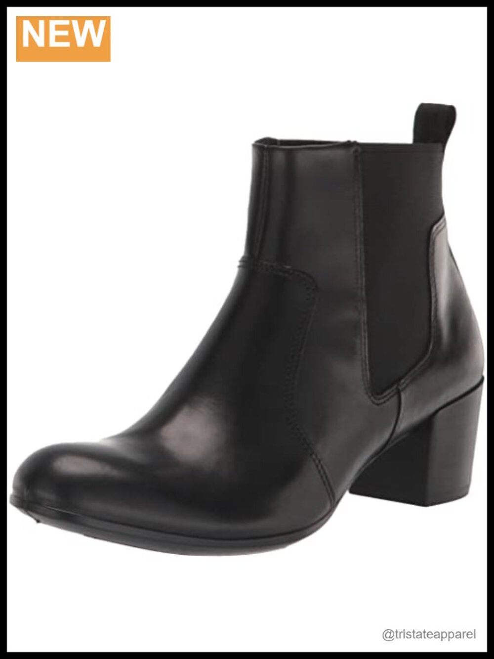 ECCO Women's Chelsea Boots Leather Ankle Booties 1.4" Block Heel